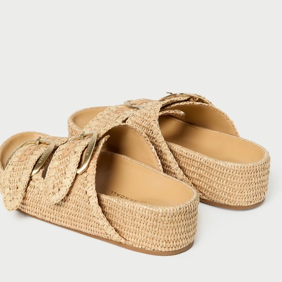 Loeffler Randall Women's Theo Raffia Sandals size 7 new tan - Picture 4 of 12